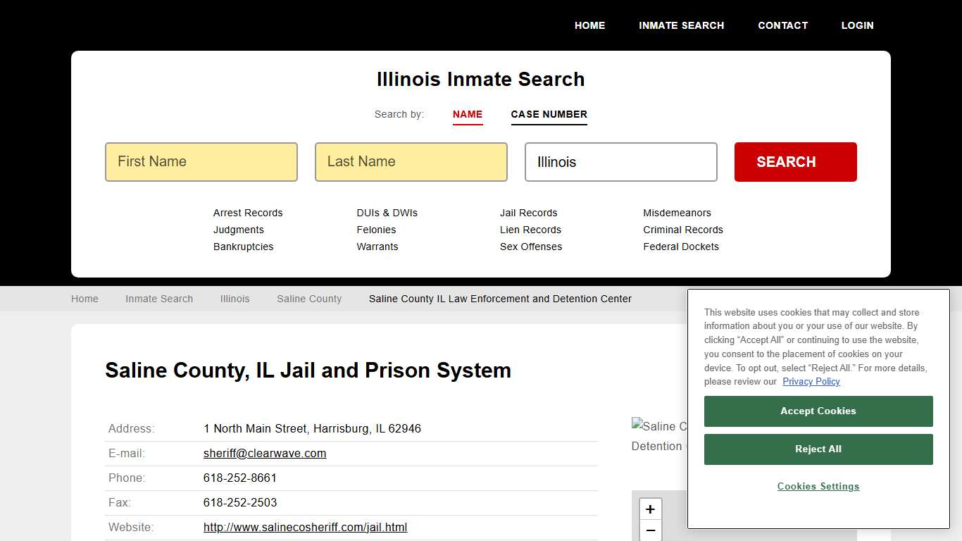 Saline County IL Law Enforcement and Detention Center Inmate Records Search, Illinois - StateCourts